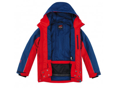 KIDS skiing jacket RAFFAELA JR racing red/poseidon