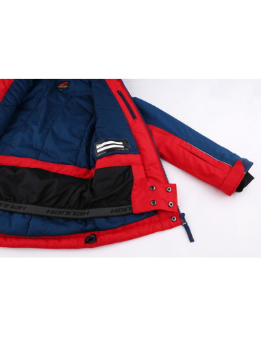 KIDS skiing jacket RAFFAELA JR racing red/poseidon