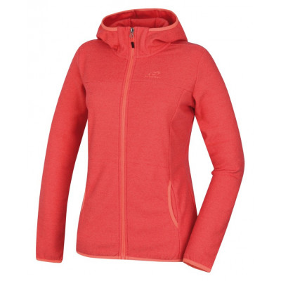 Ladies skiing sweatshirt BERNIE coral stripe