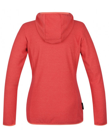 Ladies skiing sweatshirt BERNIE coral stripe