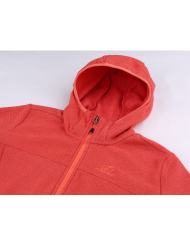 Ladies skiing sweatshirt BERNIE coral stripe