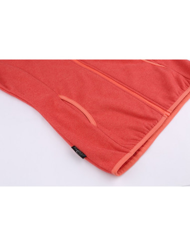 Ladies skiing sweatshirt BERNIE coral stripe