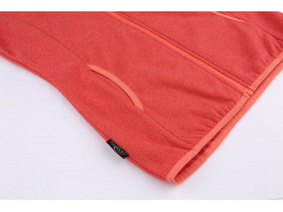 Ladies skiing sweatshirt BERNIE coral stripe