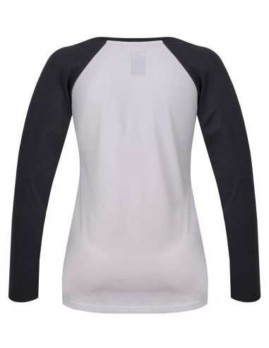 Ladies  T-shirt with long sleeves FABRIS bright white/castlerock