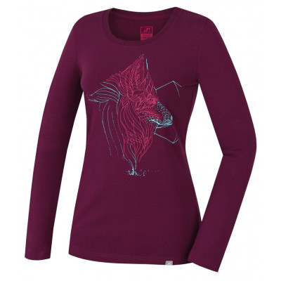 Ladies t-shirt ls Elisia Amaranth