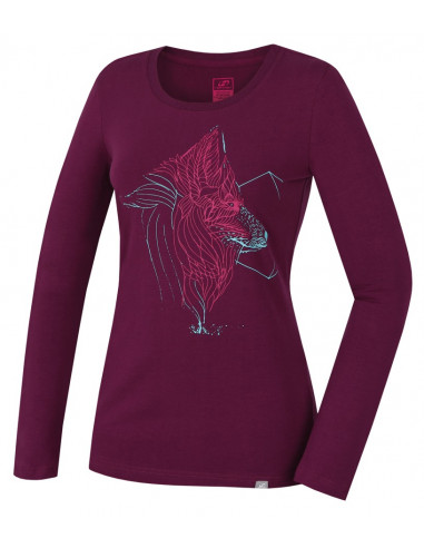 Ladies t-shirt ls Elisia Amaranth