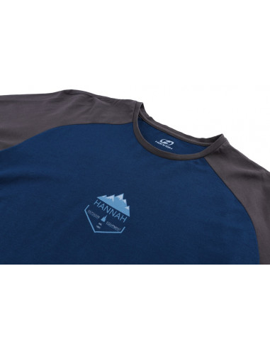 Men's leisure time T-shirt with long sleeves NEBU poseidon mel/magnet