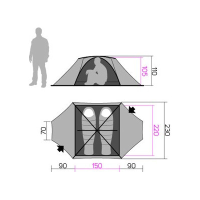 Tent Covert 2 WS Thyme/dark shadow 2