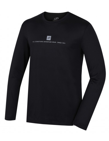 Men's skiing T-shirt with long sleeves TERELL anthracite