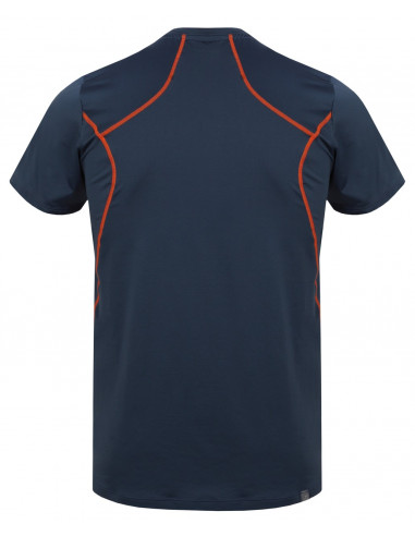 Men's running  t-shirt ss PACABA Midnight navy (orange)