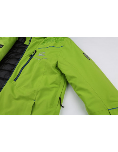 Men's skiing jacket MARCOS lime green