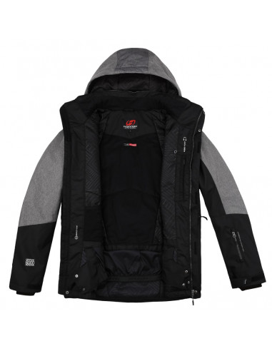 Men's skiing jacket JABBER anthracite/gray mel