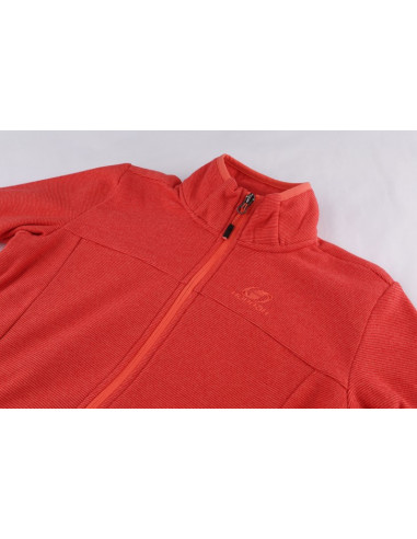 Ladies skiing sweatshirt SELENA coral stripe