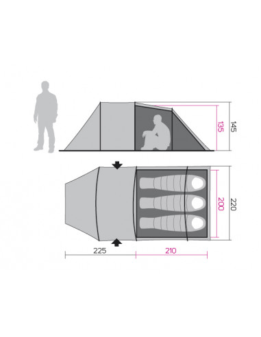 Tent Shelter 3 capulet olive