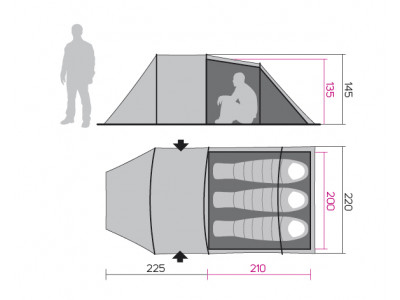 Tent Shelter 3 capulet olive
