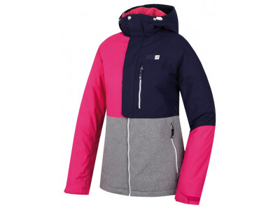 Ladies jacket Kris Gray melange/beetroot purple