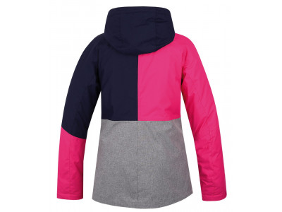 Ladies jacket Kris Gray melange/beetroot purple