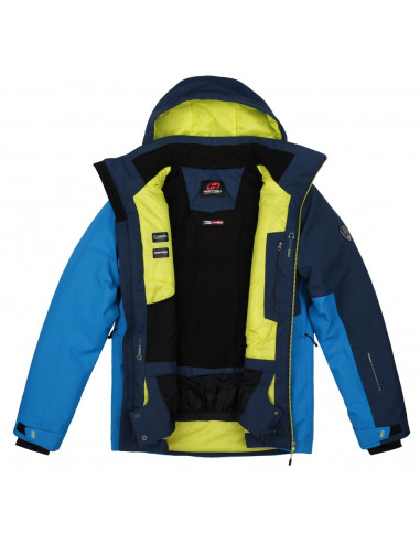 Men's skiing jacket CAMBER mykonos blue/midnight navy