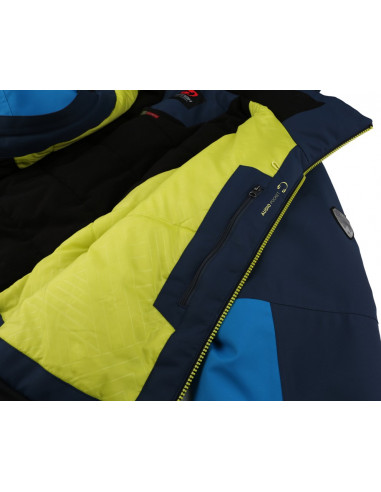 Men's skiing jacket CAMBER mykonos blue/midnight navy