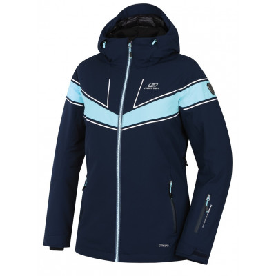 Ladies skiing jacket KIELY midnight navy/aqua splash