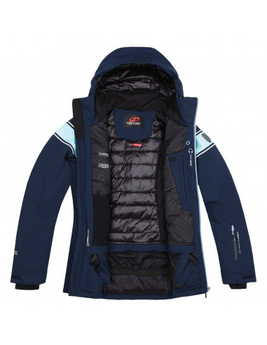 Ladies skiing jacket KIELY midnight navy/aqua splash