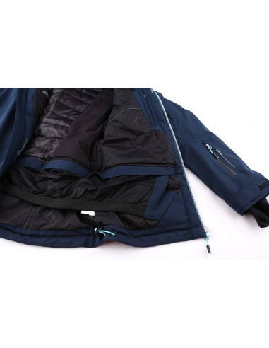 Ladies skiing jacket KIELY midnight navy/aqua splash