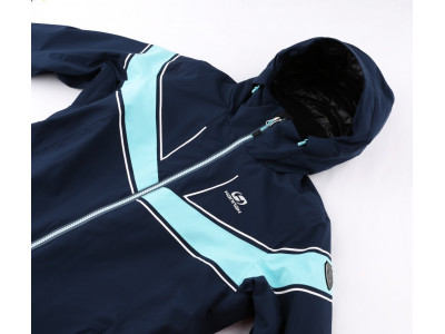 Ladies skiing jacket KIELY midnight navy/aqua splash