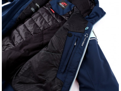Ladies skiing jacket KIELY midnight navy/aqua splash