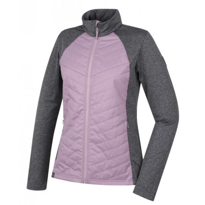 Ladies skiing sweatshirt DOLORES mauve shadows/light gray mel