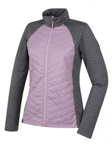 Ladies skiing sweatshirt DOLORES mauve shadows/light gray mel