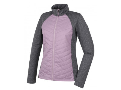 Ladies skiing sweatshirt DOLORES mauve shadows/light gray mel