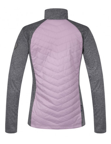 Ladies skiing sweatshirt DOLORES mauve shadows/light gray mel