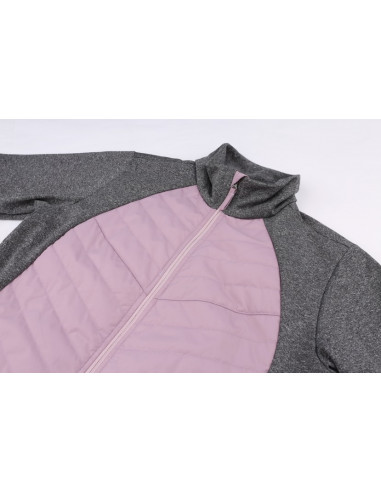 Ladies skiing sweatshirt DOLORES mauve shadows/light gray mel