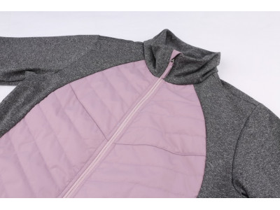 Ladies skiing sweatshirt DOLORES mauve shadows/light gray mel