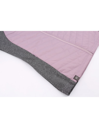 Ladies skiing sweatshirt DOLORES mauve shadows/light gray mel