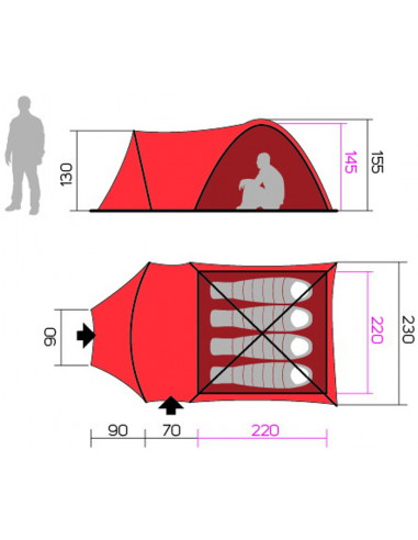 Tent Atol 4 capulet olive