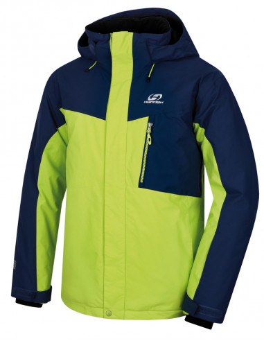 Men's jacket Juval Lime punch/dark denim