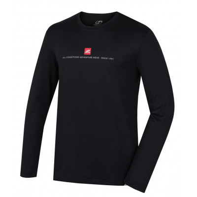 Men's skiing T-shirt with long sleeves TERELL anthracite (red)