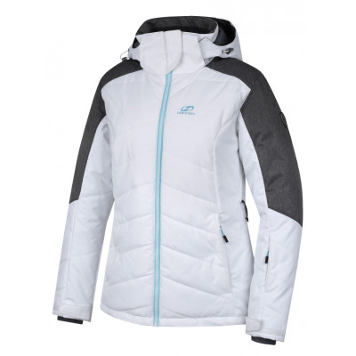 Ladies skiing jacket NANETT bright white/gray mel