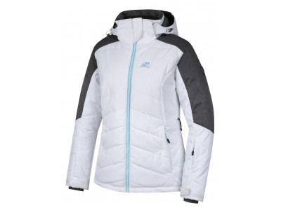 Ladies skiing jacket NANETT bright white/gray mel