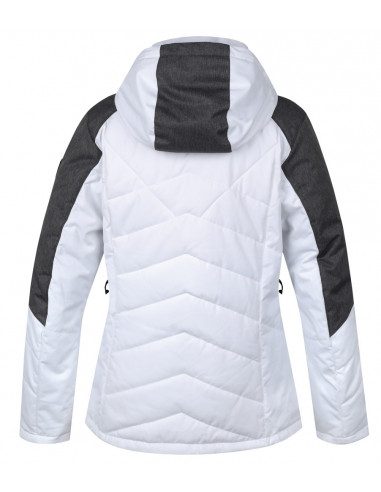 Ladies skiing jacket NANETT bright white/gray mel