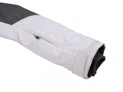 Ladies skiing jacket NANETT bright white/gray mel