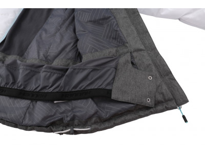 Ladies skiing jacket NANETT bright white/gray mel