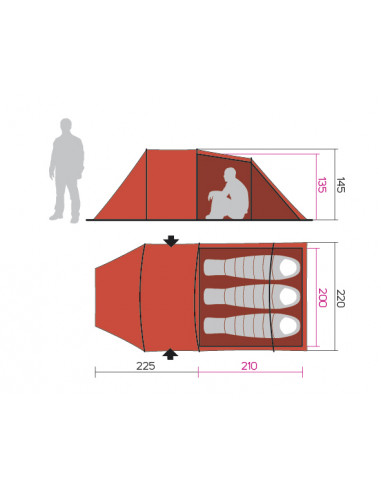Tent Shelter 3 capulet olive
