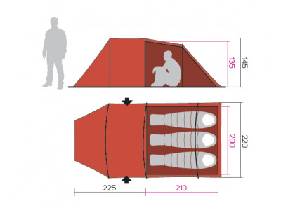 Tent Shelter 3 capulet olive