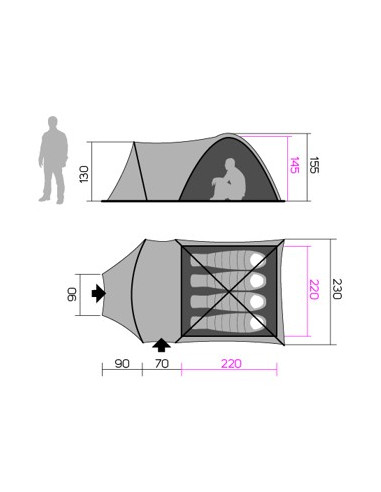 Tent Atol 4 capulet olive