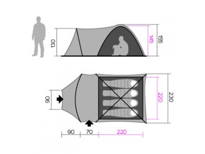 Tent Atol 4 capulet olive